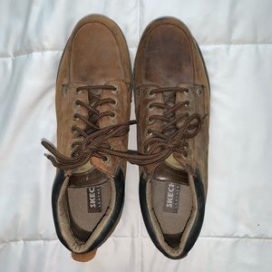 Men’s Skechers brown leather shoes size 13